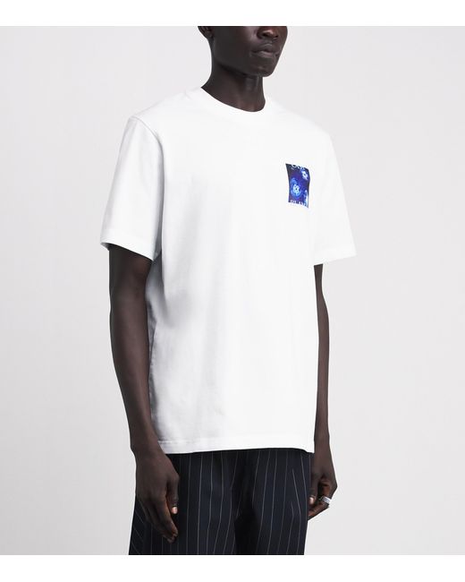 Casablanca White Organic Cotton Meduse Sportive T-Shirt for men