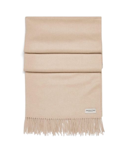 Johnstons Natural Cashmere Wide Scarf