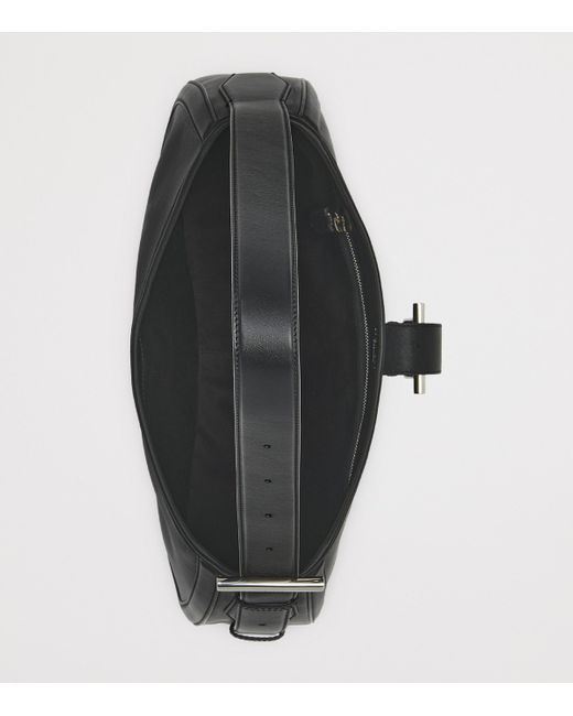 Alexander McQueen Black Leather T-Bar Shoulder Bag