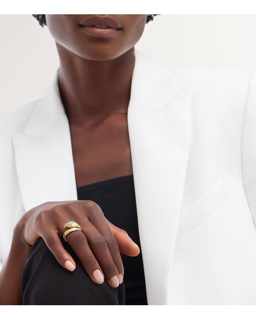 BVLGARI Metallic And Diamond Serpenti Ring