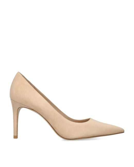 Stuart Weitzman Natural Suede Stuart Power Pumps 85
