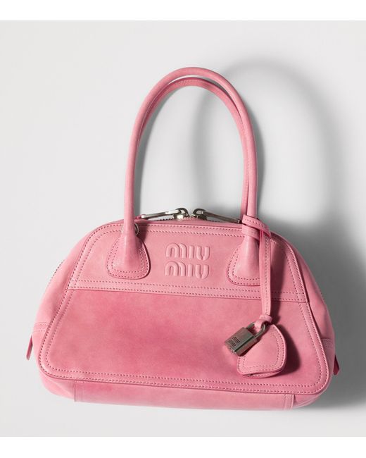 Miu Miu Pink Nappa Leather Vivant Top-Handle Bag