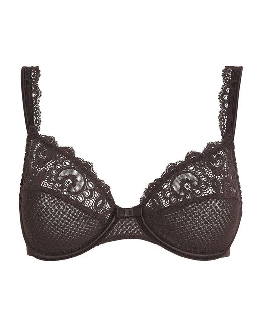 Maison Lejaby Brown Lace Gaby Underwired Bra