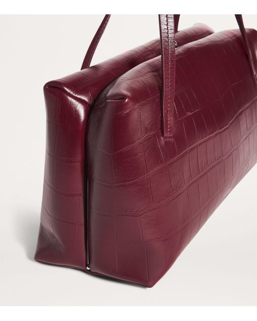 Jil Sander Purple Medium Leather Goji Pillow Shoulder Bag