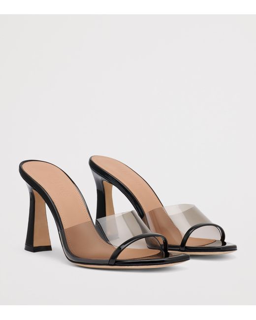 Malone Souliers Black Pvc Roxanne Heeled Sandals 90