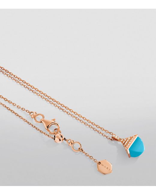 Marli New York White Mini, Diamond And Cleo Rev Pendant Necklace