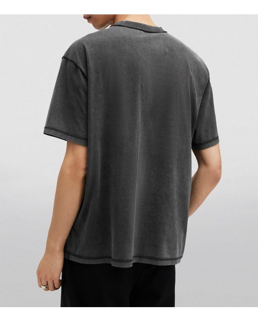 AllSaints Gray Organic Cotton Covenant T-shirt for men