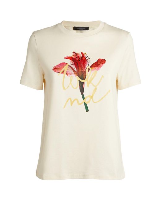 Weekend by Maxmara White Floral Print T-shirt