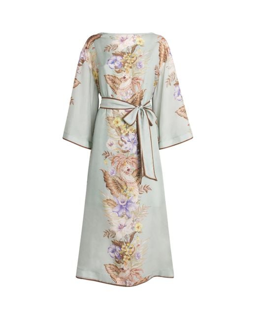 Zimmermann White Silk Coco Tunic Midi Dress