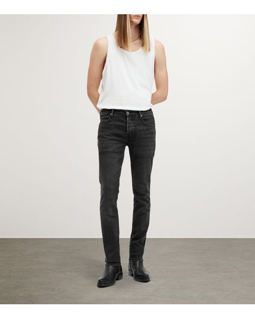 AllSaints Black Sid Slim Jeans for men