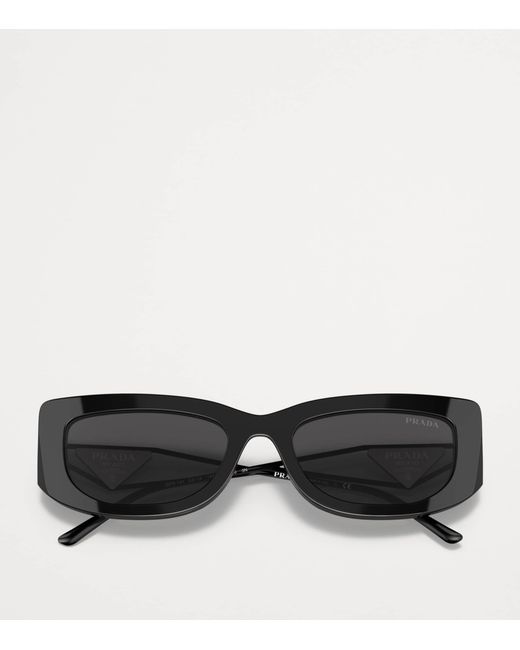 Prada Black Acetate Rectangle Pr14Ys Sunglasses