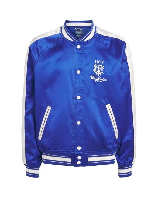 Polo Ralph Lauren Blue X Wimbledon Varsity Jacket for men