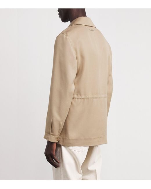 Lardini Natural Virgin Wool Field Jacket for men