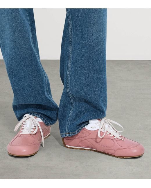 Bottega Veneta Pink Leather Orbit Flash Sneakers for men