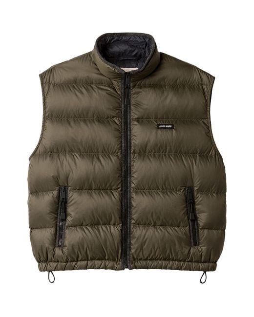 Miu Miu Green Light Ponge Padded Vest