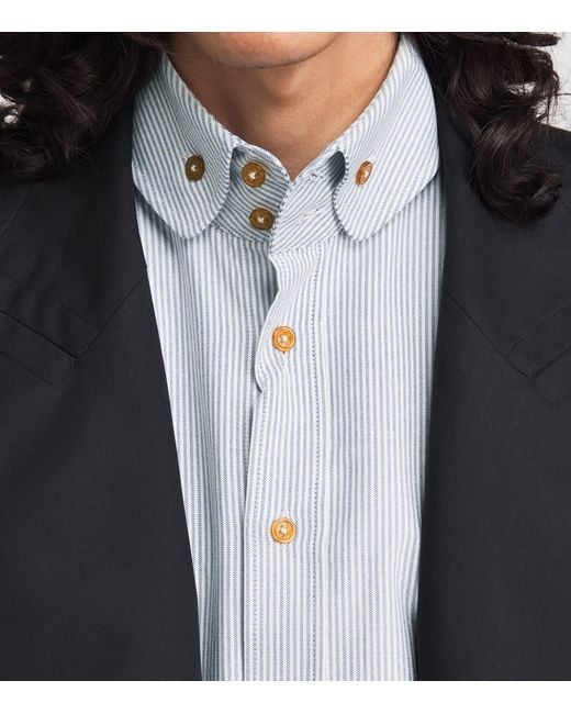Vivienne Westwood Blue Organic Cotton Two-Button Krall Shirt for men