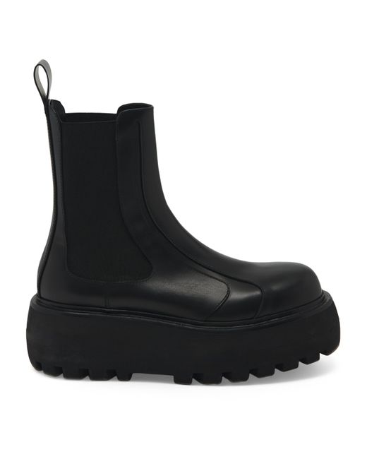 Alexander McQueen Black Leather Sofa Chelsea Boots