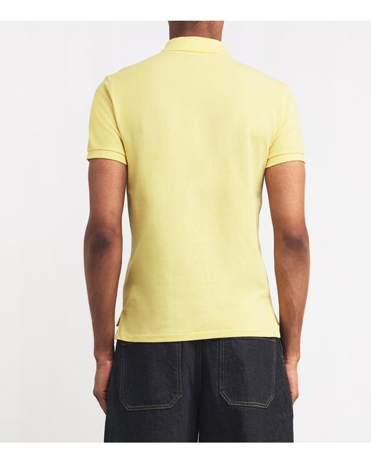 Polo Ralph Lauren Yellow Cotton Mesh Slim-Fit Polo Shirt for men