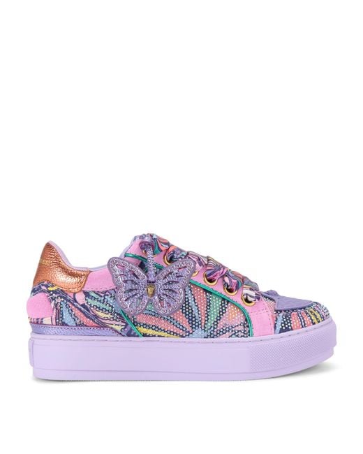 Kurt Geiger Purple Southbank Tag Sneakers