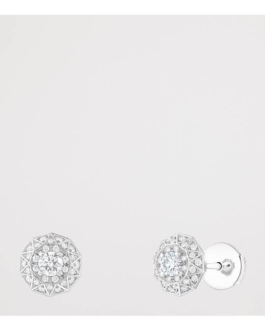Boucheron White And Diamond Etoile De Paris Stud Earrings