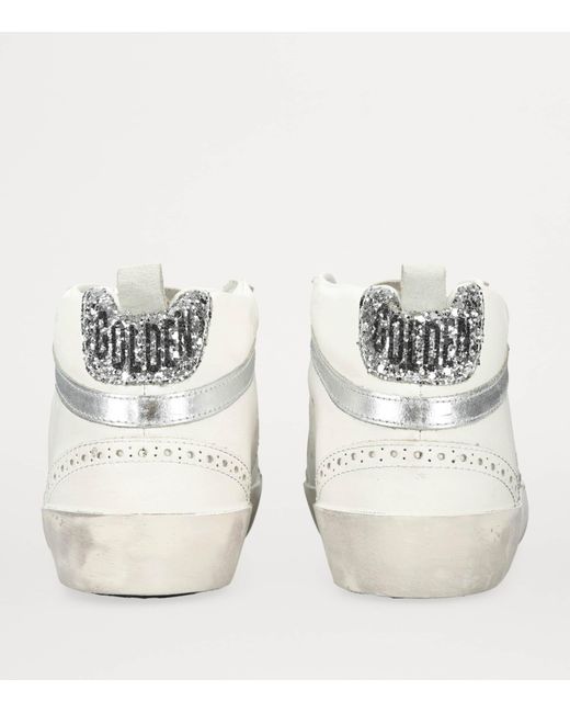 Golden Goose Deluxe Brand White Leather Mid Star Sneakers