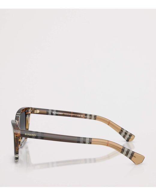 Burberry Gray Acetate Be4468 Cat Eye Sunglasses