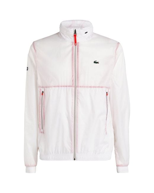 Lacoste White X Novak Djokovic Tennis Jacket for men
