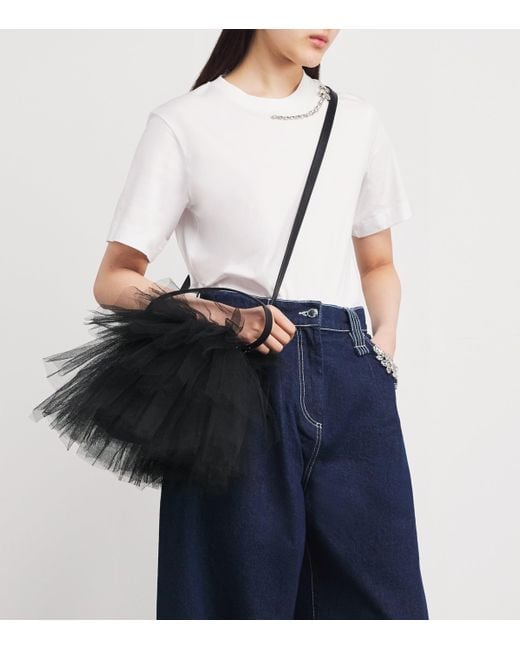Simone Rocha Mini Frilly Tutu Shoulder Bag in Black | Lyst
