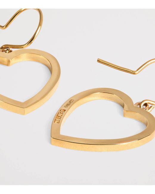 Jennifer Meyer Metallic Large Open Heart Drop Earrings