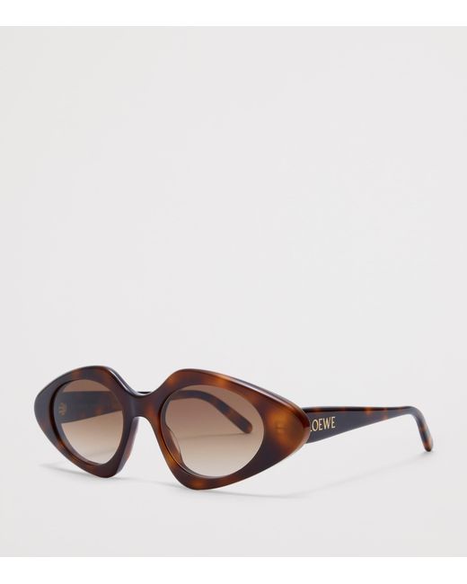 Loewe Brown Acetate Triangle Slim Sunglasses