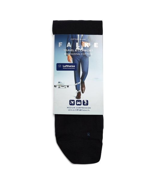 Falke Blue Energizing Knee-High Socks for men