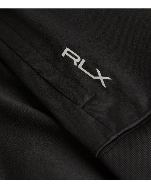 RLX Ralph Lauren Black Logo Half-zip Gilet for men