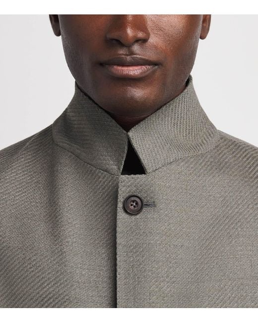 Corneliani Green Virgin Wool Jacket for men