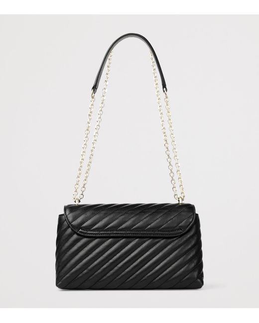Jimmy Choo Black Medium Leather Curve Cross-Body Bag