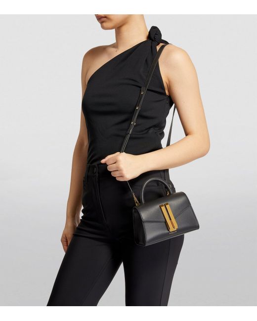 DeMellier London Black Nano Leather Montreal Top-Handle Bag