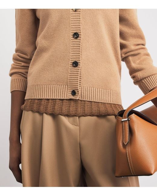 Harrods Natural Cashmere-Cotton Cardigan