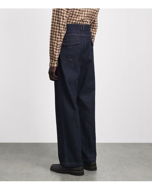 Oliver Spencer Blue Westall Denim Utility Trousers for men