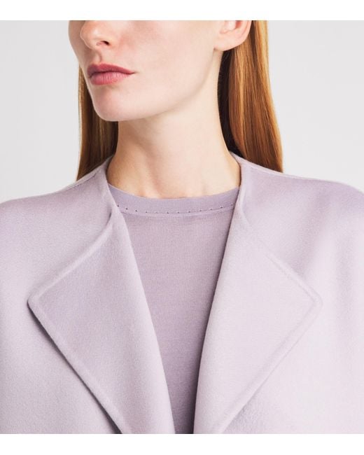 Agnona Purple Wool-Silk-Cashmere Crew-Neck Sweater