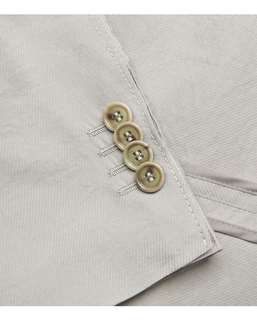 Giorgio Armani Gray Silk-Blend Blazer for men
