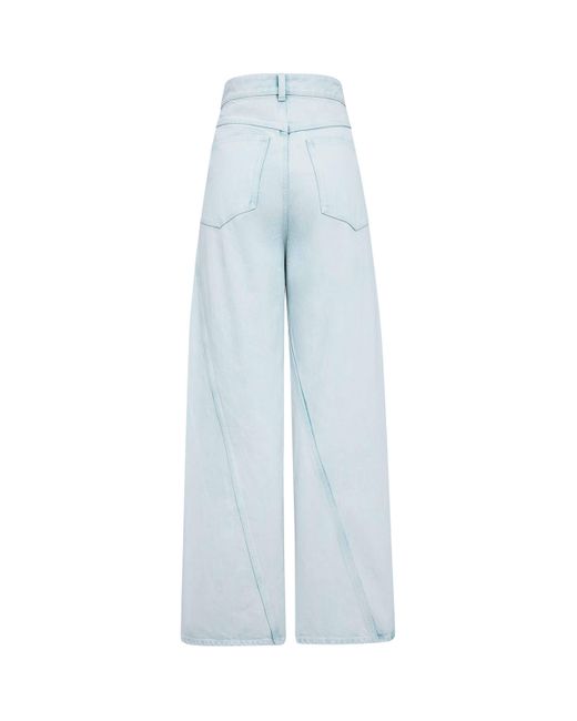 Alaïa Blue Twisted Straight-Leg Jeans