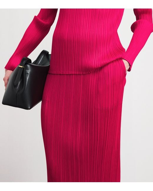 Pleats Please Issey Miyake Pink New Colorful Basics 4 Midi Skirt
