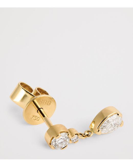 Sophie Bille Brahe Metallic And Diamond Single Drop Earring