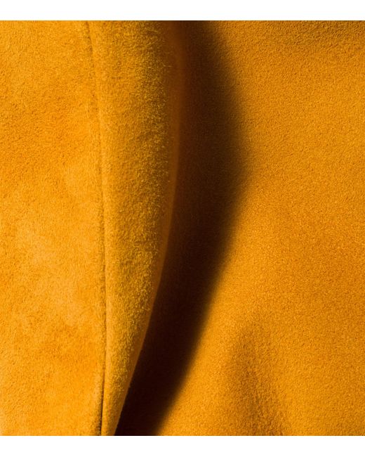 Miu Miu Yellow Lambskin Suede Pouch