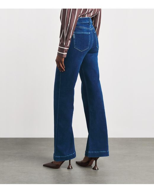 PAIGE Blue Leenah Wide-Leg Jeans