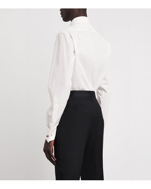 Ralph Lauren White Sea Island Cotton Tuxedo Dress Shirt for men