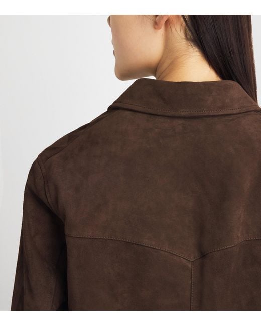 Tory Burch Brown Suede Lightweight Jacket