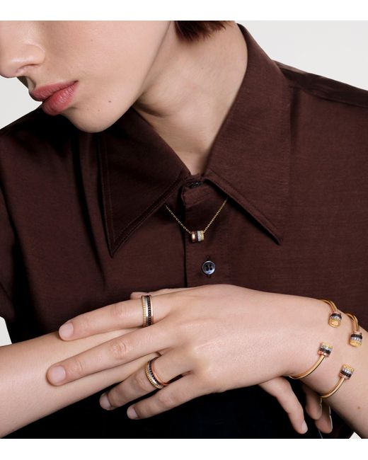 Boucheron Metallic Mixed And Diamond Quatre Bracelet