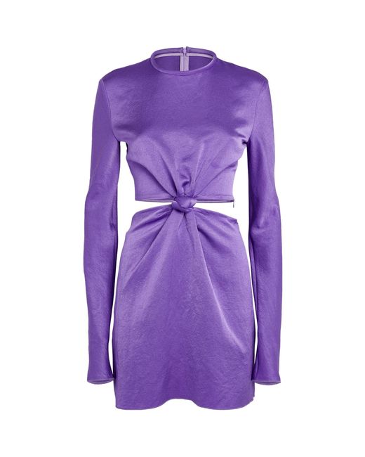 Nanushka Purple Tazia Mini Dress
