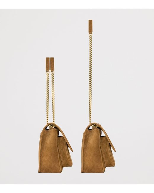 Saint Laurent Brown Medium Suede Niki Shoulder Bag