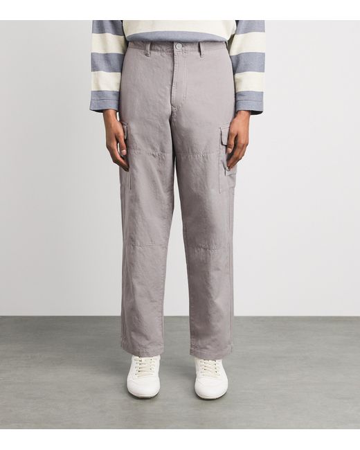 Stone Island Gray Cotton-Canvas All-Weather Ghost Trousers for men
